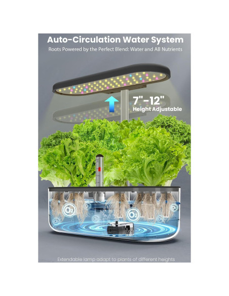 Kit Hidropónico inbloom 12 Cápsulas Jardín Interior Negro