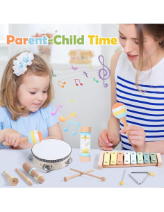 Juego de Instrumentos Musicales de Madera Gserin para Niños 2