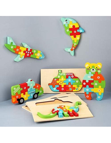 Rompecabezas 3D de Madera Moderngenic Camión de Bomberos