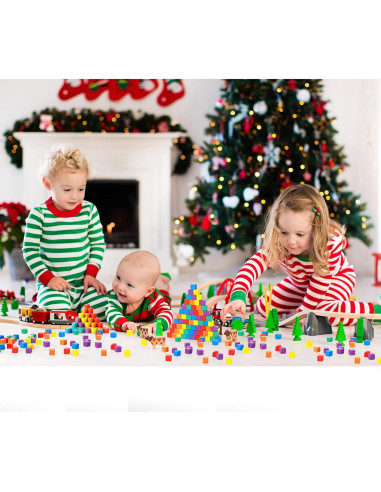 Bloques de Madera Coloridos Sasylvia 72 Pcs 1 cm para Manualidades