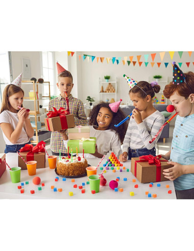 Bloques de Madera Coloridos Sasylvia 72 Pcs 1 cm para Manualidades