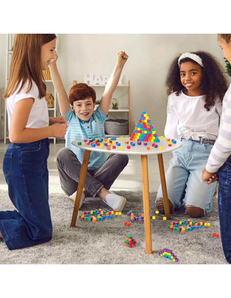 Bloques de Madera Coloridos Sasylvia 72 Pcs 1 cm para Manualidades