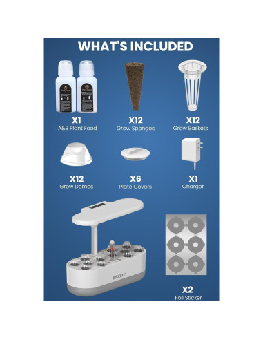 Kit Hidropónico inbloom 12 Cápsulas Jardín Interior Negro