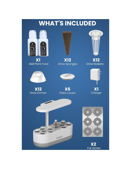 Kit Hidropónico inbloom 12 Cápsulas Jardín Interior Negro