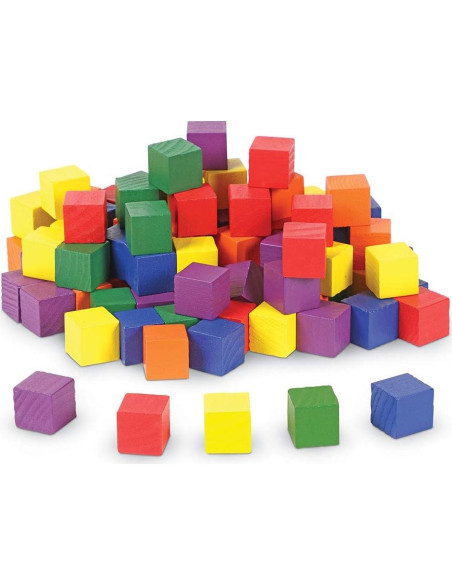 Cubos de Color de Madera Learning Resources Set de 100