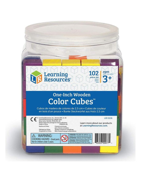 Cubos de Color de Madera Learning Resources Set de 100