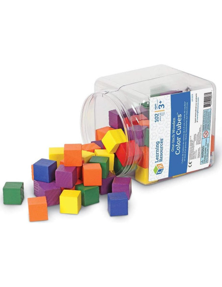 Cubos de Color de Madera Learning Resources Set de 100