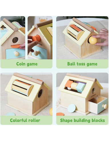 Juguetes Montessori de Madera WOODENFUN 4-en-1 para Niños