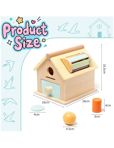 Juguetes Montessori de Madera WOODENFUN 4-en-1 para Niños