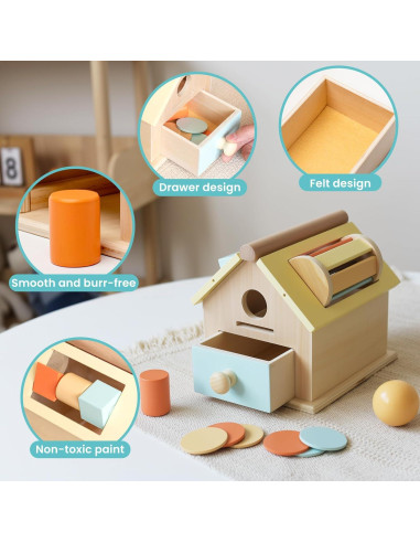 Juguetes Montessori de Madera WOODENFUN 4-en-1 para Niños