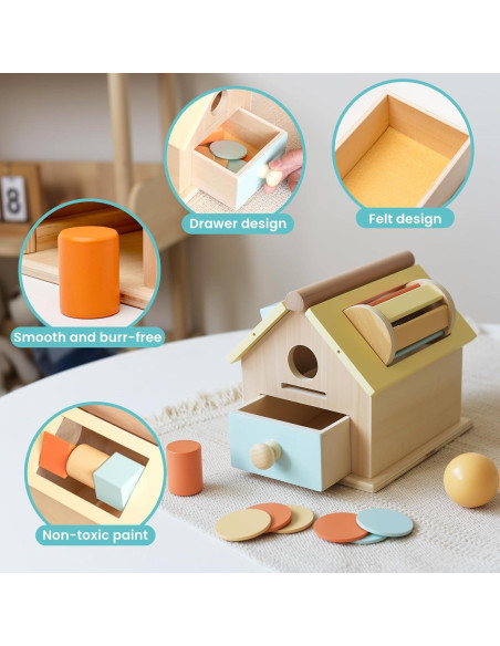 Juguetes Montessori de Madera WOODENFUN 4-en-1 para Niños