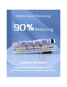 Teclado Mecánico MageGee SKY81 75% RGB Violeta Personalizado 2