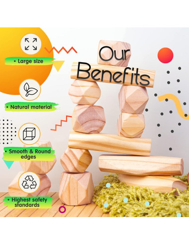 Conjunto de Juguetes Montessori Panda Brothers - Coche y Piedras