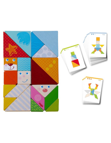 Juguete de Apilamiento de Madera HABA Tangram 21 Formas 3+