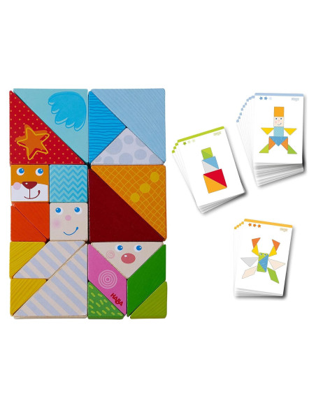 Juguete de Apilamiento de Madera HABA Tangram 21 Formas 3+