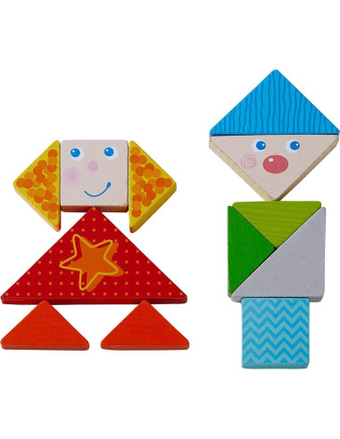 Juguete de Apilamiento de Madera HABA Tangram 21 Formas 3+