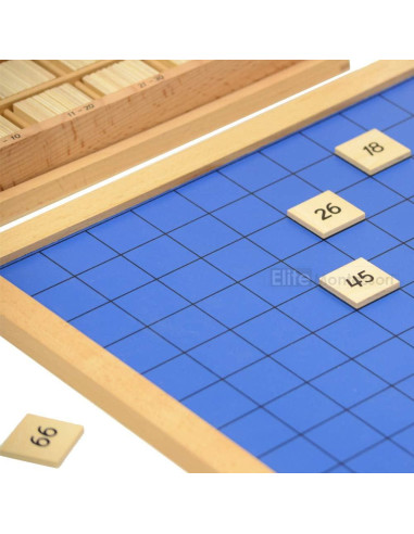 Tabla de Cien Montessori Elite - Fichas de Madera 1-100