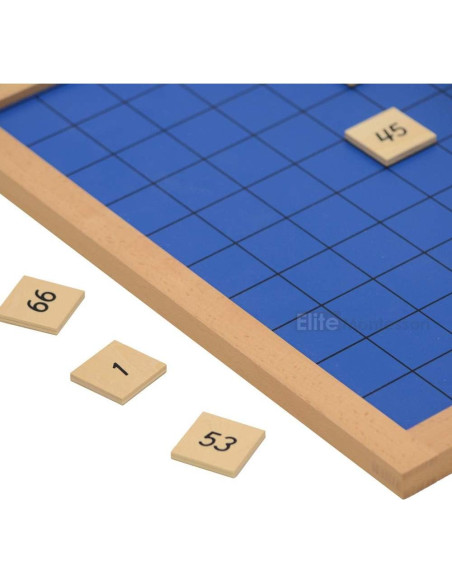 Tabla de Cien Montessori Elite - Fichas de Madera 1-100
