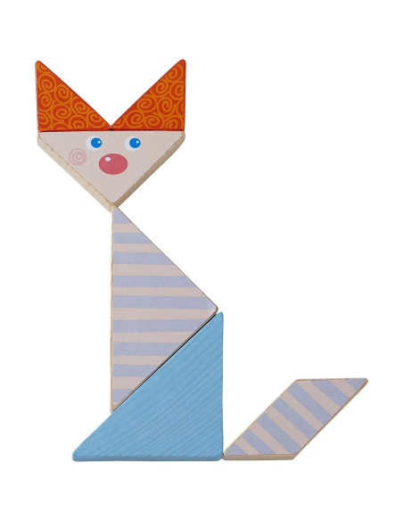 Juguete de Apilamiento de Madera HABA Tangram 21 Formas 3+