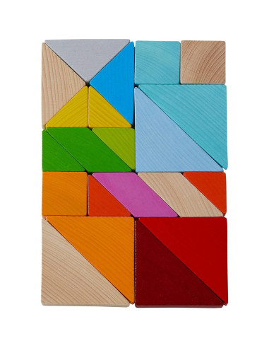 Juguete de Apilamiento de Madera HABA Tangram 21 Formas 3+
