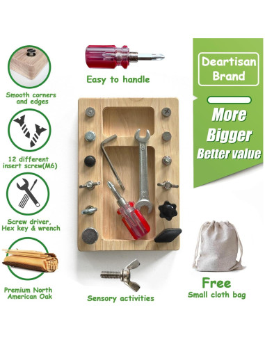 Juego de Tablero de Destornillador Deartisan 17 Pcs 12 Agujeros