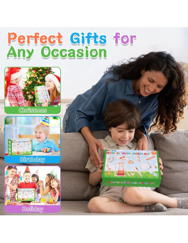 Instrumentos Musicales de Madera Montessori para Niños 1-3 Años