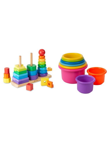 Apilador Geométrico y Tazas Apilables Melissa & Doug - Juguetes Educativos