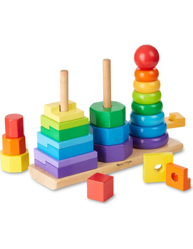 Apilador Geométrico y Tazas Apilables Melissa & Doug - Juguetes Educativos