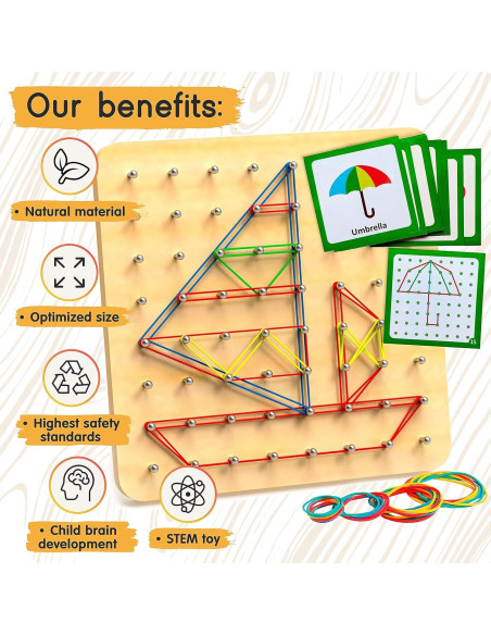 Conjunto de Juguetes Montessori Panda Brothers - Tablero de Destornillador y Geográfico