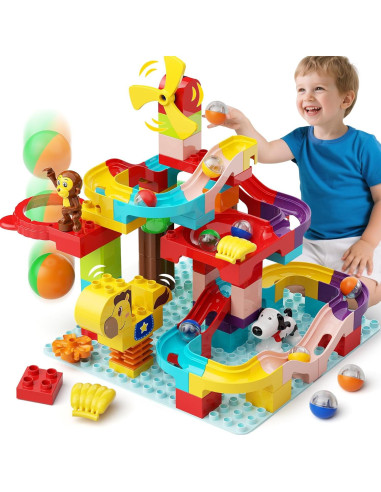 Bloques de Construcción de Canicas Hunloot - 88 Piezas STEM