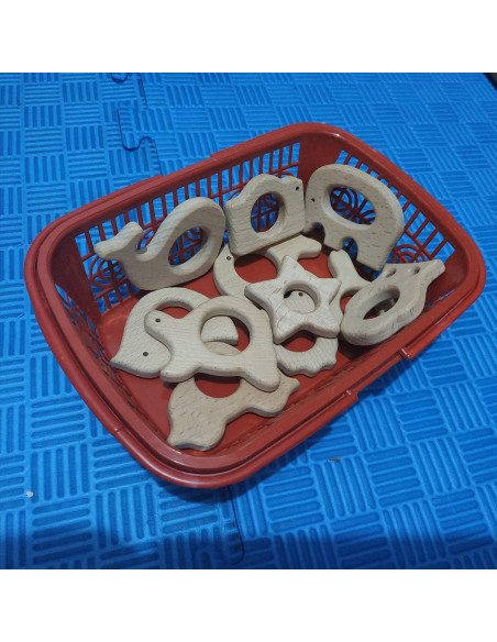 Juguete de Dentición de Madera Alenybeby 11 Piezas Orgánico Juguete de Dentición de Madera Alenybeby 11 Piezas Orgánico