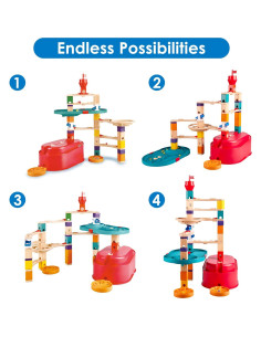 Set de Construcción de Carreras de Canicas Hape 90 Piezas 2