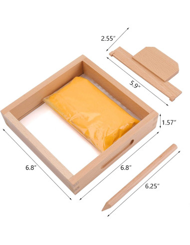 Bandeja de Arena Montessori Suwimut para Escritura de Letras 17.27cm