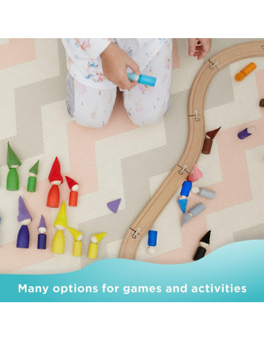 Muñecos de Madera Ulanik Montessori - 12 Gnomos 6 cm