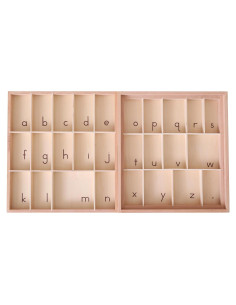 Caja de Alfabeto Móvil Mediana Montessori Outlet - Sin Letras