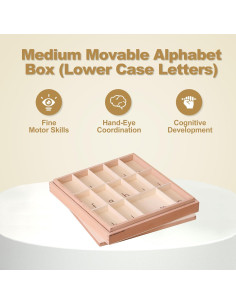 Caja de Alfabeto Móvil Mediana Montessori Outlet - Sin Letras 2