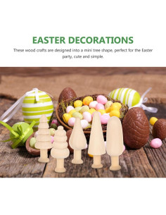 20 Piezas Muñecos de Madera Hongo Sin Terminar Toddmomy 2