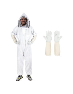 Traje de Apicultor ISIVBPEP con Guantes y Capucha Grande