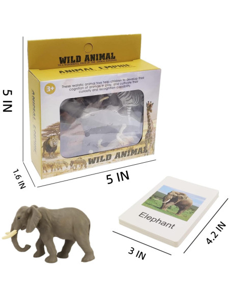 Figuras de Animales Montessori MIKNEKE 12 Piezas Realistas