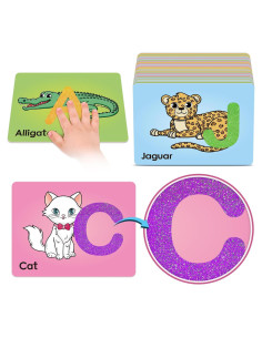 Tarjetas Didácticas de Letras con Textura de Papel de Lija - Broytain