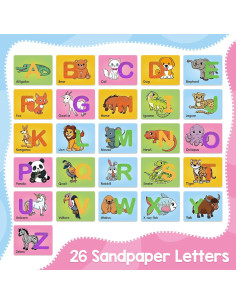 Tarjetas Didácticas de Letras con Textura de Papel de Lija - Broytain 2