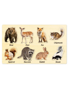 Rompecabezas de Madera MoinKidz Animales del Bosque 33x20cm