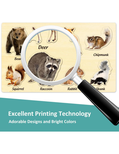 Rompecabezas de Madera MoinKidz Animales del Bosque 33x20cm Rompecabezas de Madera MoinKidz Animales del Bosque 33x20cm