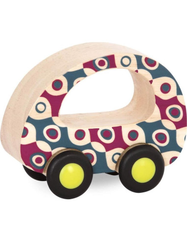 B. toys - Juego de coches de madera para bebés - 6 vehículos coloridos