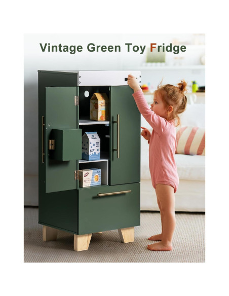 Juguete Nevera de Madera ROBOTIME Verde Vintage 35x15.5x77.5cm