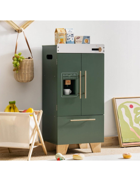 Juguete Nevera de Madera ROBOTIME Verde Vintage 35x15.5x77.5cm