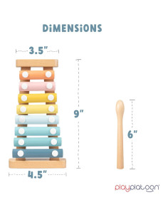 Xilófono de Madera Play Platoon para Niños 1-3 Años 2