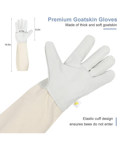 Traje de Apicultor ISIVBPEP con Guantes y Capucha Grande