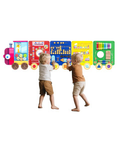 Tablero de Actividad de Tren UREDISO 43.9x18 cm Juguete Montessori