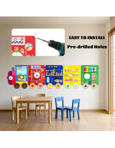 Tablero de Actividad de Tren UREDISO 43.9x18 cm Juguete Montessori 2